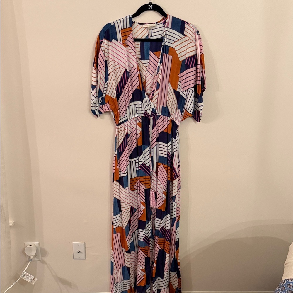 Cooper & Ella Colorful Abstract Maxi Dress